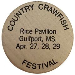 Token - Country Crawfish Festival Gulfport, Mississippi
