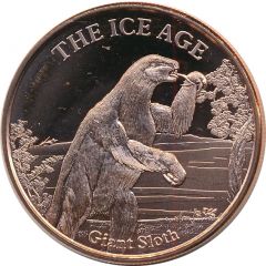 1 Ounce Copper - Giant Sloth The Ice Age