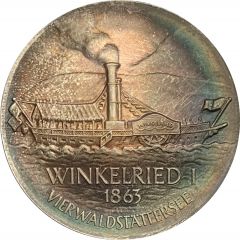Medal - Steam Navigation on Swiss Lakes in the 19th Century Winkelried I