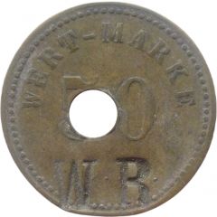 50 Pfennig Wert-Marke, Countermarked `WR`