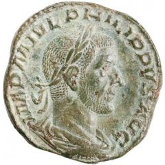 Sestertius - Philippus I VICTORIA AVGG S C, Victory