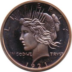 1 oz Copper Peace Dollar