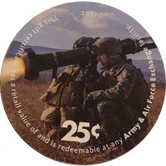 25 Cents - AAFES Gift Certificate 16D25