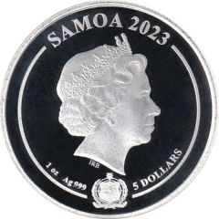 5 Dollars - Elizabeth II Posthumous, Aquaman, Colorized