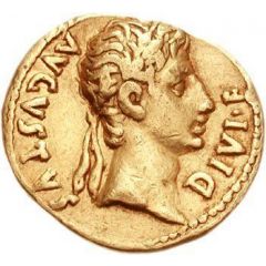 Aureus - Augustus IMP XII ACT, Apollo