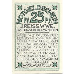 25 Pfennig Buchdruckerei J. Reiss