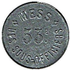 5 Centimes - 53e. Mess des Sous-Officiers Perpignan
