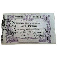 1 Franc - 173 Communes du Nord [59], de l`Aisne [02] et de l`Oise [60]