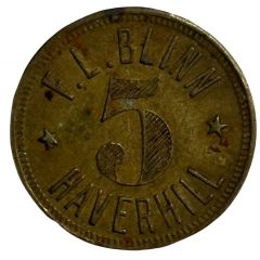 5 Cents - F. L. Blinn Haverhill, Massachusetts