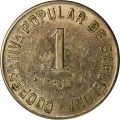 1 Peseta - Cooperativa Popular de Barcelona