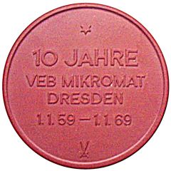 Medal - VEB Mikromat Dresden