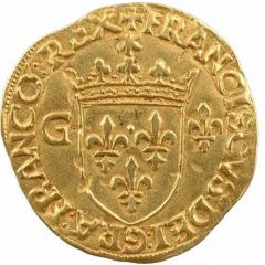 Gold Ecu with sun - Francis I 9th type