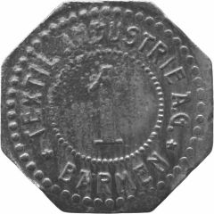 1 Pfennigs - Barmen Textil-Industrie A.G.
