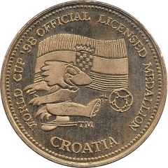 Official Licensed Medallion - France 98 World Cup Croatia