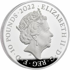 10 Pounds - Elizabeth II Edward VII, Silver Proof