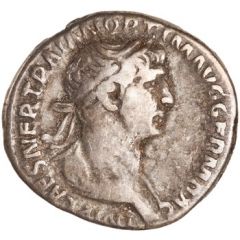Denarius - Trajan PARTHICO P M TR P COS VI P P S P Q R SALVS AVG, Salus
