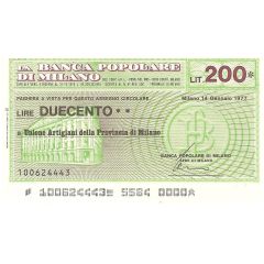 200 Lire Banca Popolare di Milano