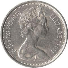 5 New Pence - Elizabeth II 2nd portrait