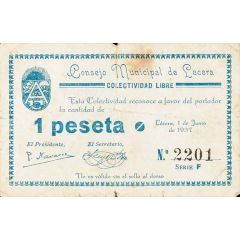 1 Peseta Lécera