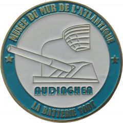 Médaille Musée du Mur de l`atlantique La Batterie Todt Audinghen 62