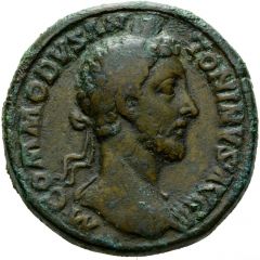 Sestertius - Commodus LIB AVG IIII TR P VI IMP IIII COS III P P S C, Liberalitas