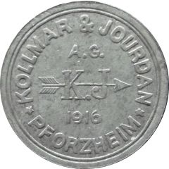 2 Pfennig - Pforzheim Kollmar and Jourdan A.G.