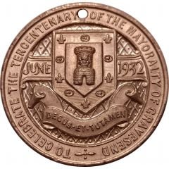 Medal - Tercentenary of Mayorality of Gravesend