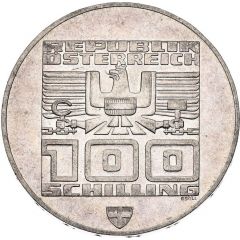 100 Schilling XII Winter Olympics 1976