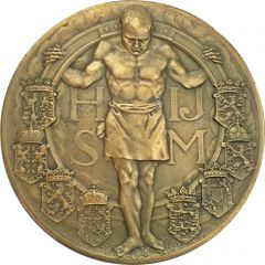 Medal - 75th anniversarry of the Dutch Ijzeren Spoorweg Maatschappij railway company