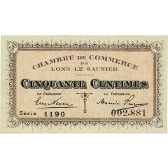 50 Centimes - Chambre de Commerce de Lons-le-Saunier 39C