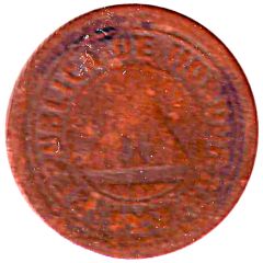 2 Centavos countermarked - Type 3