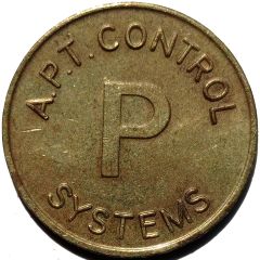 Token - A.P.T. Control Systems bold letters