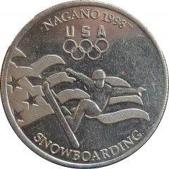 Token - Nagano 1998 US Olympic Team, General Mills Sponsor Snowboarding