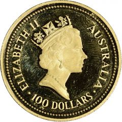 100 Dollars - Elizabeth II 4th Portrait - Australian Nugget - Gold Bullion Coin