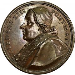 Medal - Clemens XIII Yearly visit of the pope to the harbour of Civitavecchia