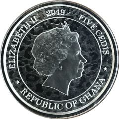 5 Cedis - Elizabeth II African Leopard