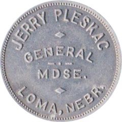 25 Cents - Jerry Pleskac General Merchandise Loma, Nebraska