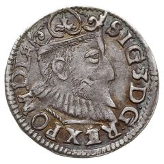 Trojak / 3 Grosze - Sigismund III Vasa Wschowa, Lewart arms, crossed hooks, I F