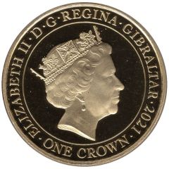 1 Crown - Elizabeth II Silhouettes - Second Portrait