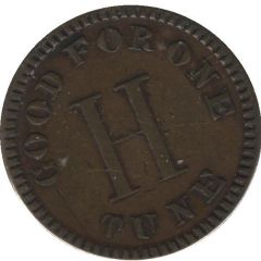 Good for 5 cents, 1 cigar, 1 tune