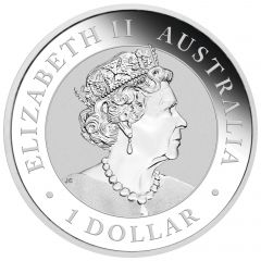 1 Dollar - Elizabeth II 6th Portrait - Australian Kookaburra - Colored