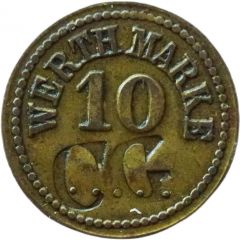 10 Pfennig Werth-Marke, Countermarked `CG`