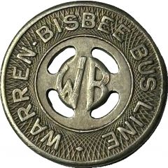 Student Token - Warren-Bisbee Bus Line Bisbee, Arizona