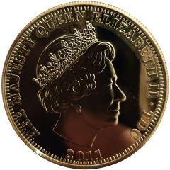 1 Crown - Elizabeth II William and Catherine Wedding, gem above ⒸⓌ