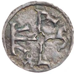 Obol - Charles II Melle mint, cross below monogram