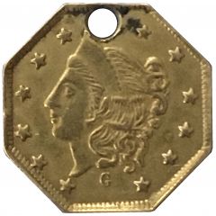 1 Dollar California Fractional Gold