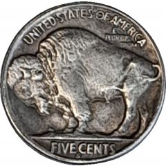 5 Cents 'Buffalo' - Wolf Howling Hobo