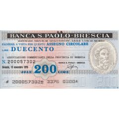 200 Lire Banca S. Paolo - Brescia