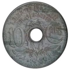 10 Centimes Epreuve double revers en zinc de Lindauer