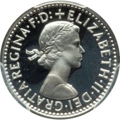 3 Pence - Elizabeth II 1st portrait, Maundy decimal
